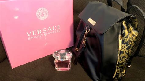 macy's versace perfume free bag|Macy's Versace perfume with backpack.